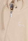 KARL KANI Felpa Cappuccio Zip Donna W Chest Signature Essential Zip Hoodie Sand da donna