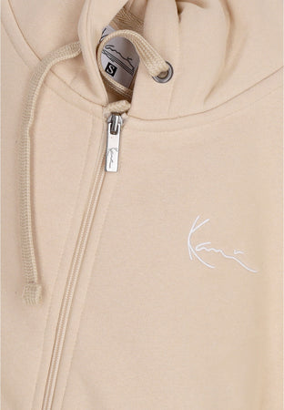 KARL KANI Felpa Cappuccio Zip Donna W Chest Signature Essential Zip Hoodie Sand da donna