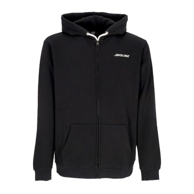 SANTA CRUZ Felpa Cappuccio Zip Uomo Screaming Flash Zip Hoodie Black da uomo