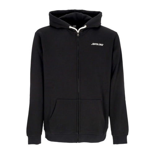 SANTA CRUZ Felpa Cappuccio Zip Uomo Screaming Flash Zip Hoodie Black da uomo
