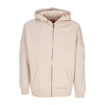 SANTA CRUZ Felpa Cappuccio Zip Uomo Tonal Strip Panel Zip Hoodie Oat da uomo
