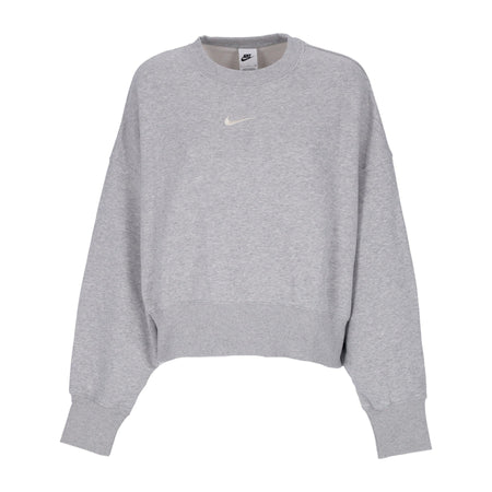 Nike Felpa Girocollo Corta Donna W Sportswear Phoenix Fleece Over-oversized Crewneck Dk Grey Heather/sail da donna