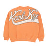 KARL KANI Felpa Girocollo Donna W Diner Crew Orange da donna