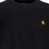 CARHARTT WIP Felpa Girocollo Uomo American Script Sweat Black da uomo