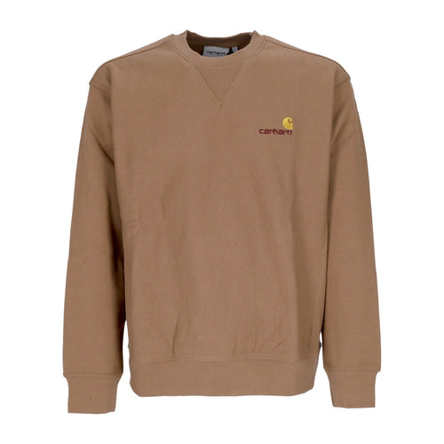 CARHARTT WIP Felpa Girocollo Uomo American Script Sweat Buffalo da uomo