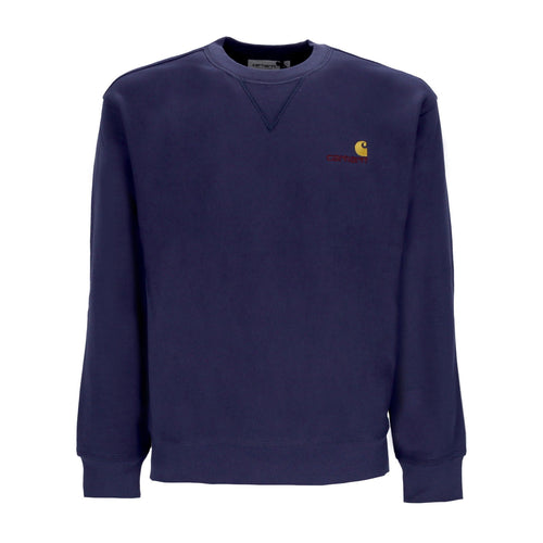 CARHARTT WIP Felpa Girocollo Uomo American Script Sweat Enzian da uomo