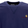 CARHARTT WIP Felpa Girocollo Uomo American Script Sweat Enzian da uomo