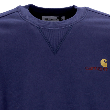 CARHARTT WIP Felpa Girocollo Uomo American Script Sweat Enzian da uomo