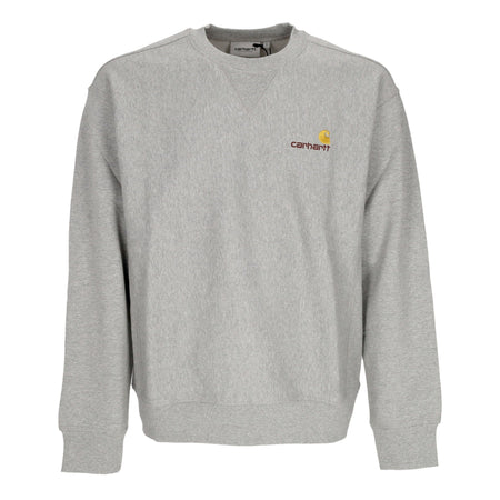 CARHARTT WIP Felpa Girocollo Uomo American Script Sweat Grey Heather da uomo