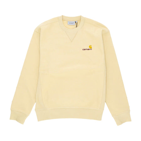 CARHARTT WIP Felpa Girocollo Uomo American Script Sweat Rattan da uomo