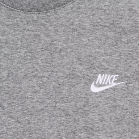 Nike Felpa Girocollo Uomo Club Crew Bb Dk Grey Heather/white da uomo