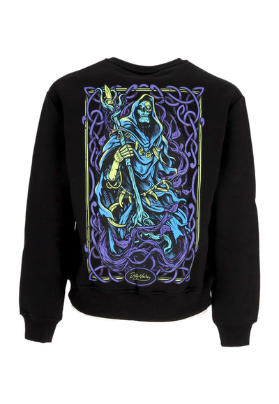DOLLY NOIRE Felpa Girocollo Uomo Cyber Druid Crewneck Black da uomo