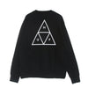 HUF Felpa Girocollo Uomo Essentials Tt Crew Black da uomo