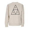 HUF Felpa Girocollo Uomo Essentials Tt Crew Sand da uomo
