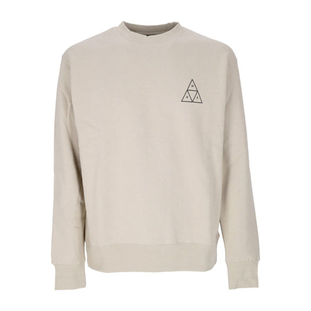 HUF Felpa Girocollo Uomo Essentials Tt Crew Sand da uomo