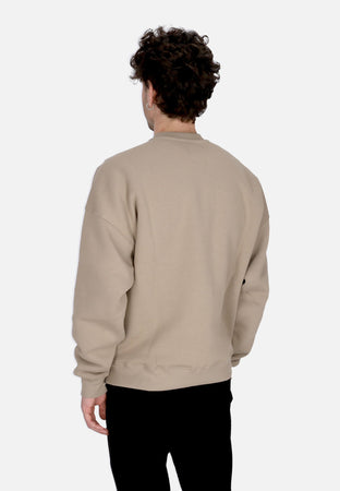 ALPHA INDUSTRIES Felpa Girocollo Uomo Japan Warrior Crewneck Vintage Sand da uomo