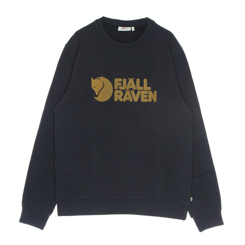 FJALLRAVEN Felpa Girocollo Uomo Logo Sweater Dark Navy da uomo