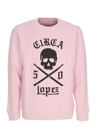 C1RCA Felpa Girocollo Uomo Lopez 50 Crewneck Canyon Pink/black da uomo