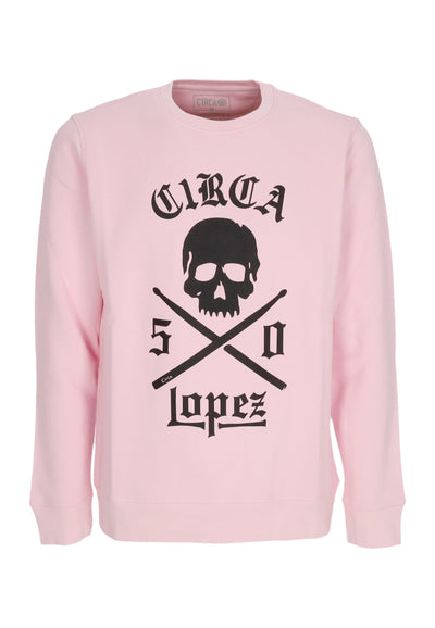 C1RCA Felpa Girocollo Uomo Lopez 50 Crewneck Canyon Pink/black da uomo