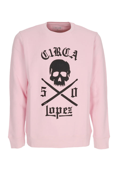 C1RCA Felpa Girocollo Uomo Lopez 50 Crewneck Canyon Pink/black da uomo