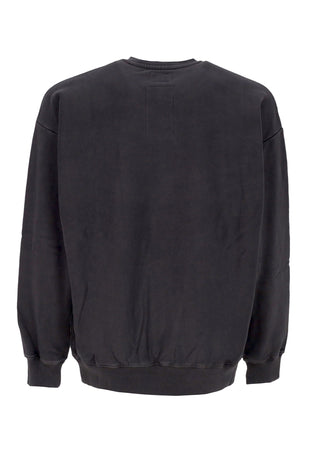 HUF Felpa Girocollo Uomo Mason Crewneck Fleece Washed Black da uomo