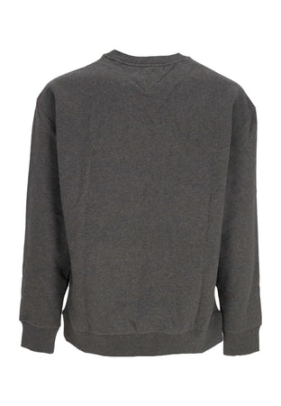Tommy Hilfiger Felpa Girocollo Uomo Melange Flag Crew Ext New Charcoal Melange da uomo