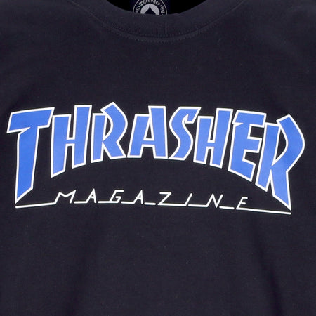 THRASHER Felpa Girocollo Uomo Outlined Crewneck Black/blue da uomo