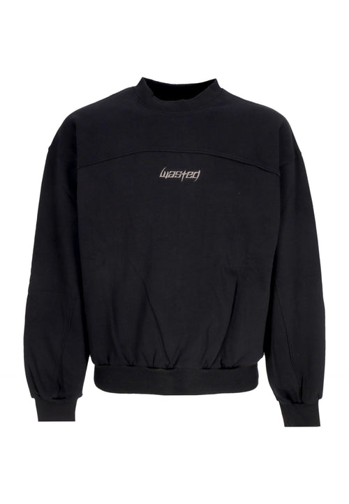 WASTED PARIS Felpa Girocollo Uomo Switchblade Boxy Crewneck Black da uomo