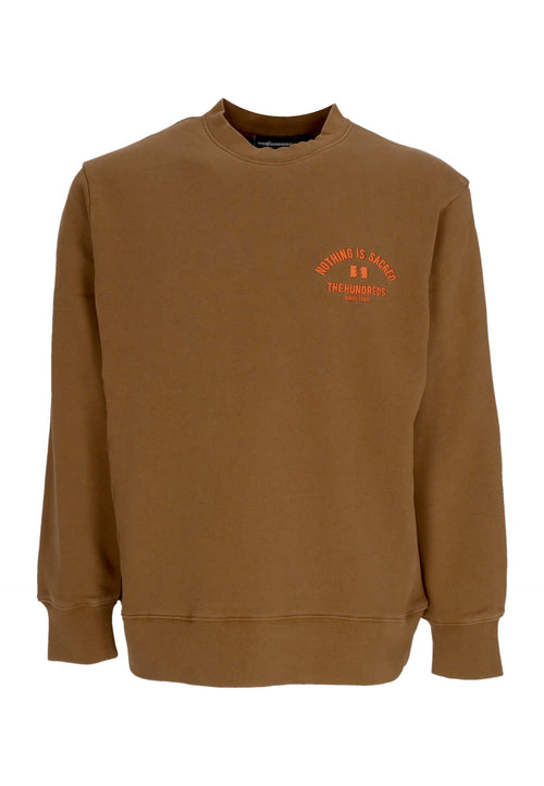 THE HUNDREDS Felpa Girocollo Uomo Temp Crewneck Brown da uomo