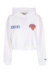 NEW ERA Felpa Leggera Cappuccio Corta Donna Nba Team Logo Crop Hoodie Neykni White/blue da donna