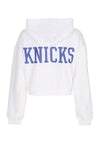NEW ERA Felpa Leggera Cappuccio Corta Donna Nba Team Logo Crop Hoodie Neykni White/blue da donna