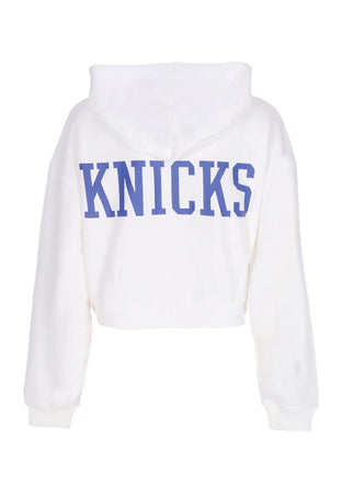 NEW ERA Felpa Leggera Cappuccio Corta Donna Nba Team Logo Crop Hoodie Neykni White/blue da donna