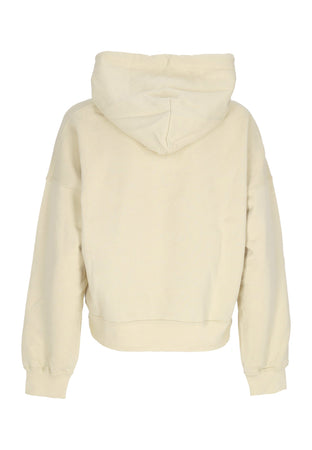 PROPAGANDA Felpa Leggera Cappuccio Corta Donna W Logo Embroidery Crop Top Hoodie Gravel da donna