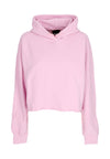 DISCLAIMER Felpa Leggera Cappuccio Corta Donna W Strass Logo Crop Hoodie Pink/strass Boreal da donna