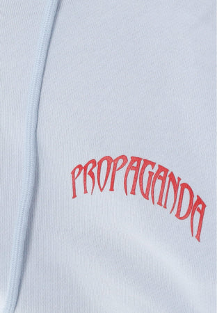 PROPAGANDA Felpa Leggera Cappuccio Corta Donna W Triangle Bengala Crop Top Hoodie Sky da donna