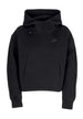 Nike Felpa Leggera Cappuccio Donna W Sportswear Tech Fleece Oversized Hoodie Black/black da donna