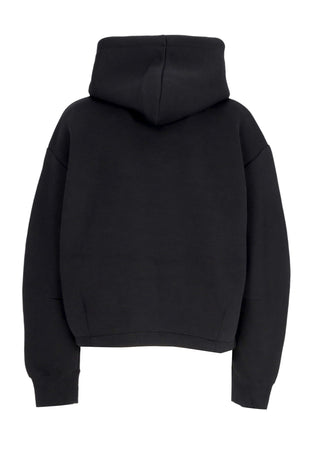 Nike Felpa Leggera Cappuccio Donna W Sportswear Tech Fleece Oversized Hoodie Black/black da donna