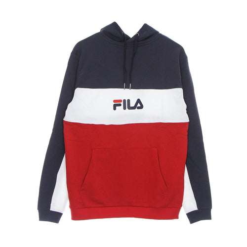 FILA Felpa Leggera Cappuccio Uomo Analu Blocked Hoody True Red/black Iris/bright White da uomo