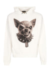 PHOBIA Felpa Leggera Cappuccio Uomo Angry Dog Hoodie White da uomo