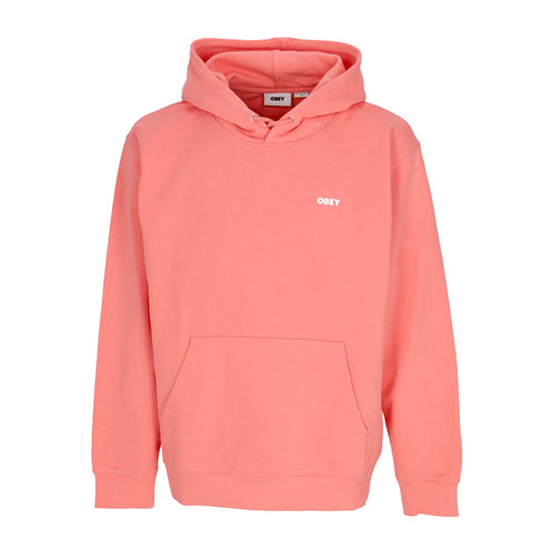 OBEY Felpa Leggera Cappuccio Uomo Bold Hood Premium French Terry Shell Pink da uomo