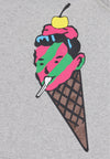 ICE CREAM Felpa Leggera Cappuccio Uomo Cone Man Popover Hoodie Heather Grey da uomo