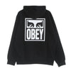 OBEY Felpa Leggera Cappuccio Uomo Eyes Icon 2 Premium French Terry Hooded Po Black da uomo