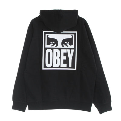 OBEY Felpa Leggera Cappuccio Uomo Eyes Icon 2 Premium French Terry Hooded Po Black da uomo