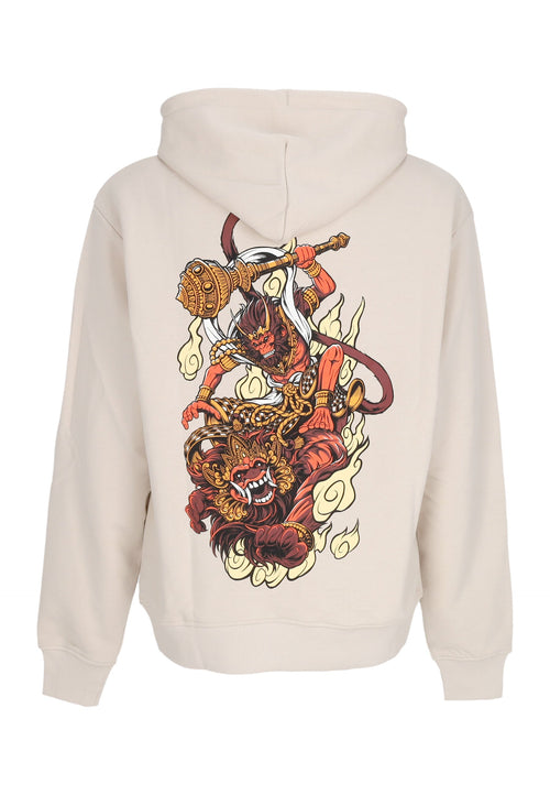 DOLLY NOIRE Felpa Leggera Cappuccio Uomo Hanuman Hoodie Beige da uomo