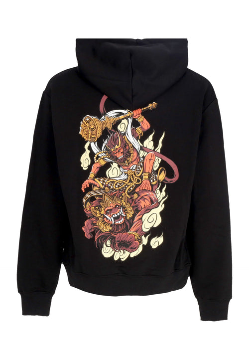 DOLLY NOIRE Felpa Leggera Cappuccio Uomo Hanuman Hoodie Black da uomo