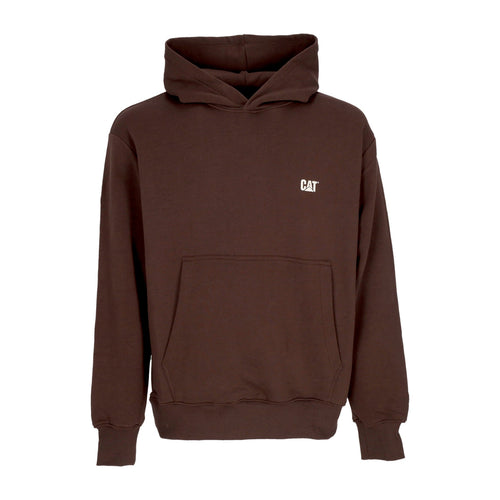 CATERPILLAR Felpa Leggera Cappuccio Uomo Logo Hoodie Brown da uomo