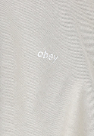 OBEY Felpa Leggera Cappuccio Uomo Lowercase Pigment Hoodie Fleece Pigment Abbey Stone da uomo