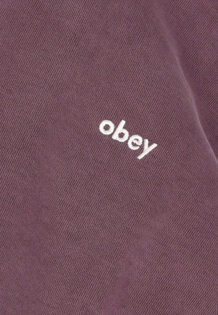OBEY Felpa Leggera Cappuccio Uomo Lowercase Pigment Hoodie Fleece Pigment Plum Perfect da uomo