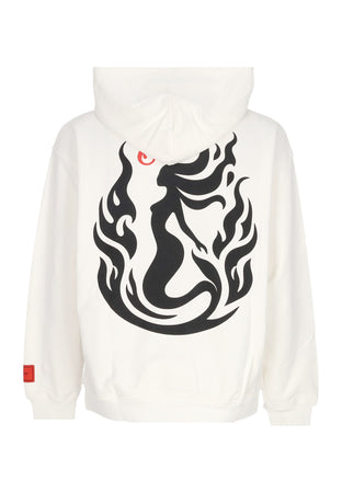 VISION OF SUPER Felpa Leggera Cappuccio Uomo Mermaid Hoodie Off White da uomo