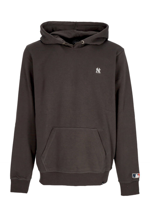 47 BRAND Felpa Leggera Cappuccio Uomo Mlb Base Runner Emb Helix Hoodie Neyyan Charcoal da uomo